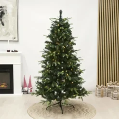 Nordic Winter Vigga kunstigt juletræ med lys, 200 x 134 cm