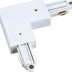 Nordtronic 1F hjørnestykke, jord på inderside, hvid