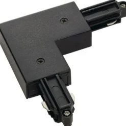Nordtronic 1F hjørnestykke, jord på yderside, sort
