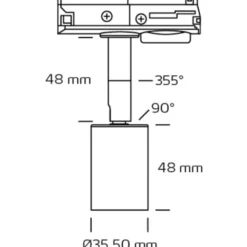 Nordtronic 1F Spot Track Eco skinnespot, hvid