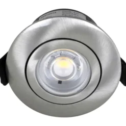 Nordtronic Low Profile Flexible udendørs indbygningsspot, driver, Ø5,5 cm, børstet alu, 2700K