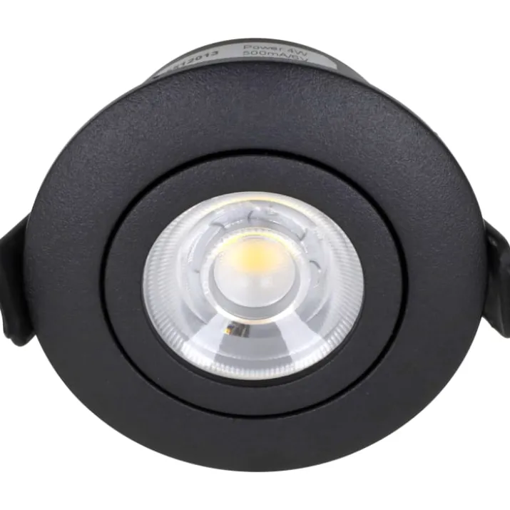 Nordtronic Low Profile Flexible udendørs indbygningsspot, driver, Ø7,5 cm, sort, 2700K