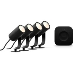Philips Hue Lily havespots med Bridge Pro, 4-pak