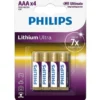 Philips Ultra Lithium AAA batterier, 4 stk.