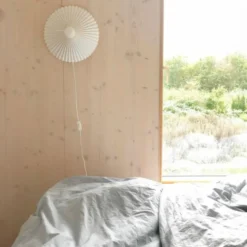 Plisse plafond/væglampe, Ø32 cm
