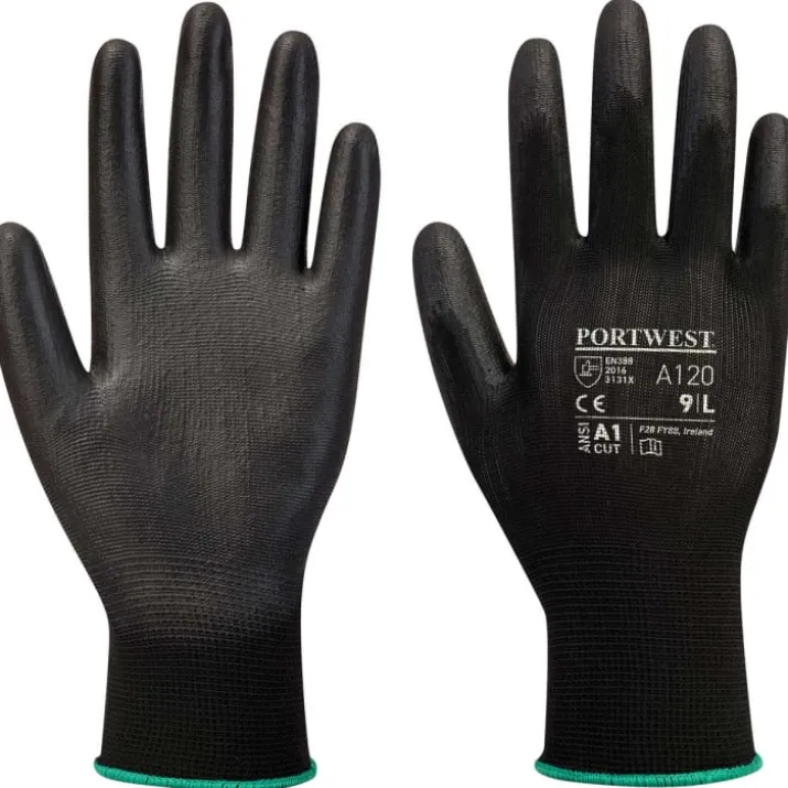 Portwest A120 arbejdshandsker, sort, str. 3XL/12