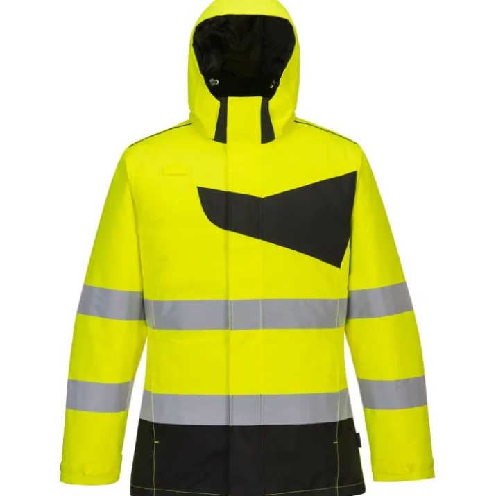 Portwest PW2 vinterjakke, hi-vis gul/sort, str. 3XL