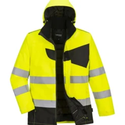 Portwest PW2 vinterjakke, hi-vis gul/sort, str. 3XL