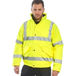 Portwest vinterjakke, hi-vis gul, str. S