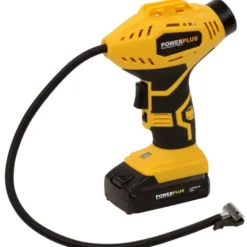 PowerPlus luftpumpe m/batterier 2 x 18V/1,5Ah