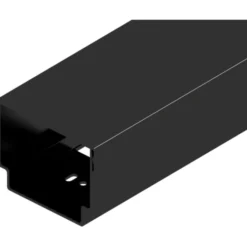 Qventi vægkanal aluminium 2 meter, sort