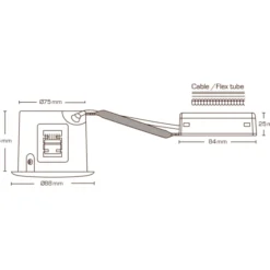 Scan Products Alda indbygningsspot, GU10, mat hvid