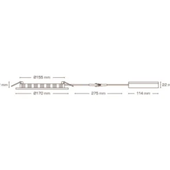 Scan Products Alisia Elite indbygningsspot, mat hvid, 3000K, Ø17 cm