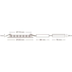 Scan Products Alisia indbygningsspot, mat hvid, Ø12 cm