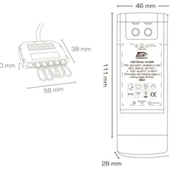 Scan Products driver, dæmpbar, 25W