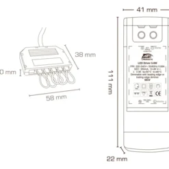 Scan Products driver, dæmpbar, 9W