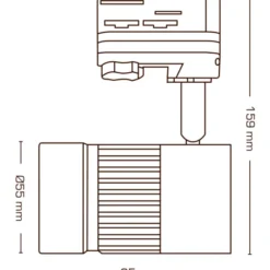Scan Products Esma 3F skinnespot, 4000K, Ø5,5 cm, hvid