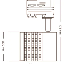 Scan Products Esma 3F skinnespot, 4000K, Ø7 cm, hvid