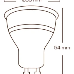 Scan Products GU10 spotpære, dæmpbar, 3000K, 100° spredning