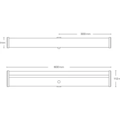 Scan Products Lucianna spejllampe, sensor, 3000K/4000K