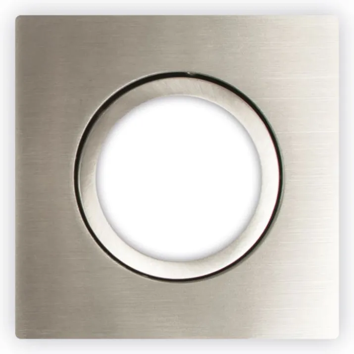 Scan Products Luna Low Profile frontring, firkantet, børstet aluminium