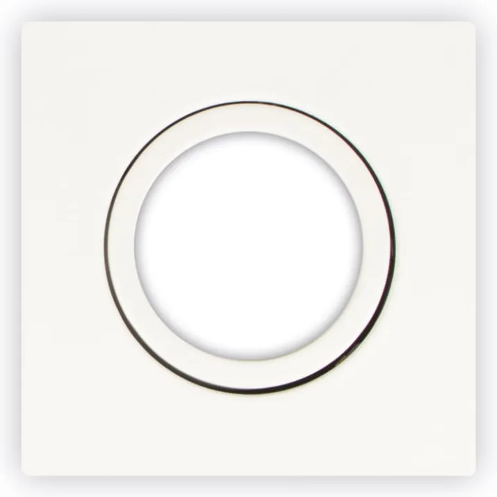 Scan Products Luna Low Profile frontring, firkantet, mat hvid
