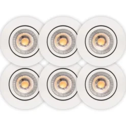 Scan Products Luna Low Profile indbygningsspot, mat hvid, 2700K, 6 stk