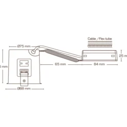 Scan Products Zeta indbygningsspot, GU10, galvaniseret stål