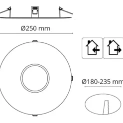 SG Armaturen Rehab frontring, hvid, Ø25 cm
