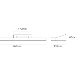 SG View spejllampe, 4000K, hvid, 46 cm