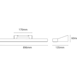 SG View spejllampe, 4000K, hvid, 80 cm