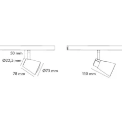 SG Zip Zoom 1F skinnespot, justerbar hvid, sort