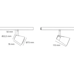SG Zip Zoom 1F skinnespot, 2700K, børstet stål
