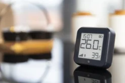 Shelly Plus trådløs temperatur- og fugtsensor, sort