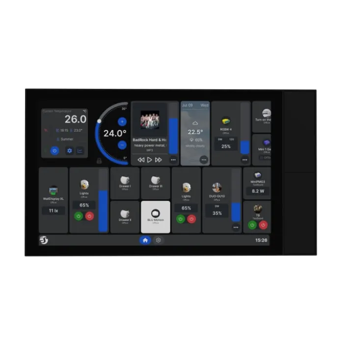 Shelly XL vægdisplay, Bluetooth & Wi-Fi, sort