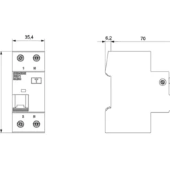 Siemens S5U HPFI kombiafbryder C 1P+N, 6A