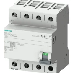 Siemens 5SV PFI relæ B, 4P, 63A