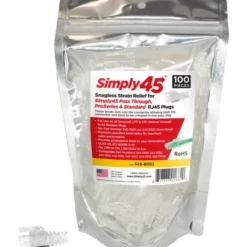 Simply45 aflaster til RJ45 CAT6 uskærmet, RJ45 CAT5 skærmet, 100 stk.