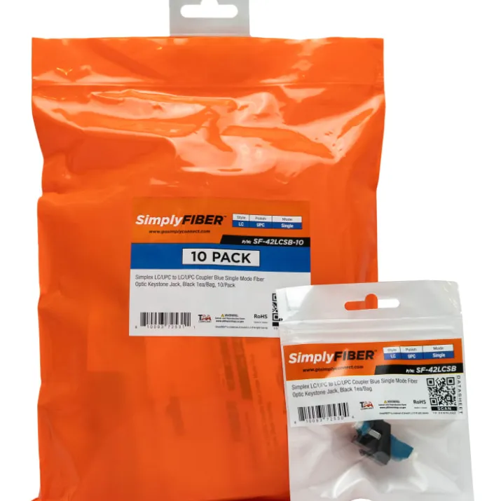 Simplyfiber Keystone LC/UPC til LC/UPC SM 10-pak