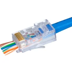 Simply45 RJ45 gennemkørsel stik CAT.6/6A uskærmet, blå, 20-pak