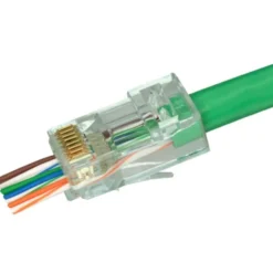 Simply45 RJ45 gennemkørsel stik CAT.6/6A uskærmet, grøn, 20-pak