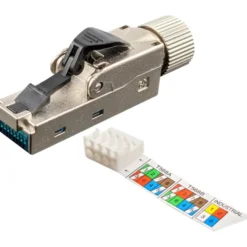 Simply45 RJ45 Keystone konnektor, CAT6/6A/7A, værktøjsfri