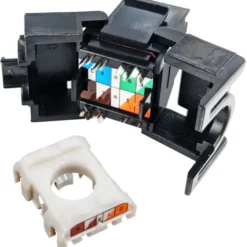 Simply45 RJ45 Keystone konnektor, CAT6A/6, uskærmet, sort