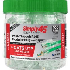 Simply45 RJ45 netværksstik, CAT6, CAP45, uskærmet, 100 STK