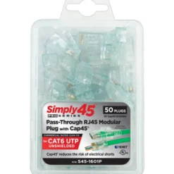 Simply45 RJ45 netværksstik, CAT6, CAP45, uskærmet, 50 STK