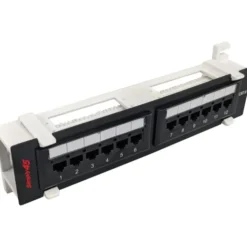 Simply45 RJ45 Patchpanel 12 port loaded, CAT6, til væg