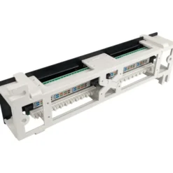 Simply45 RJ45 Patchpanel 12 port loaded, CAT6, til væg