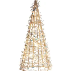Sirius metal juletræ med lys, 30 cm