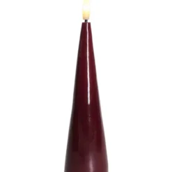Sirius Sille kegle LED bloklys, batteri, bordeaux, H17 cm