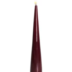 Sirius Sille kegle LED bloklys, batteri, bordeaux, H26 cm